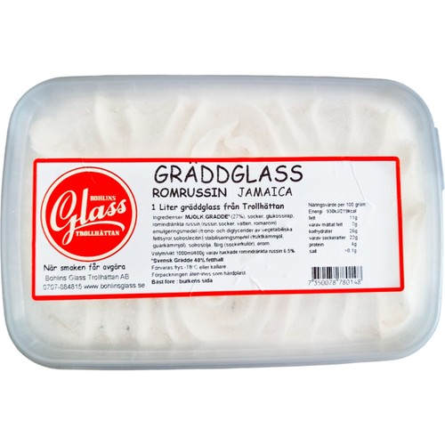 Gräddglass Romrussin Jamaica 1000ml Bohlins Glass