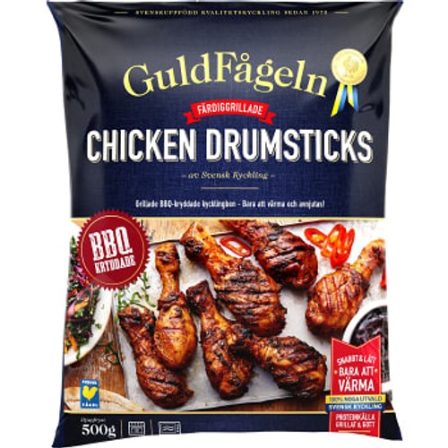 Chicken drumsticks BBQ Fryst 500g Guldfågeln