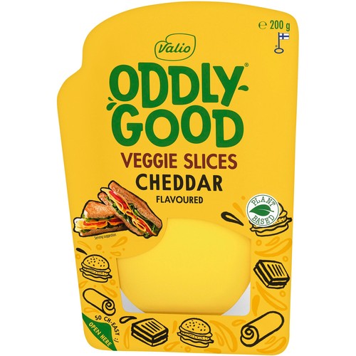  Veggie skivor cheddar 200g Valio Oddlygood