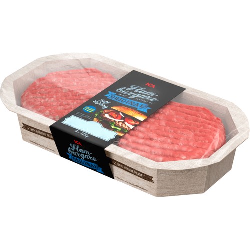 Hamburgare Färska Original 4-p 452g ICA
