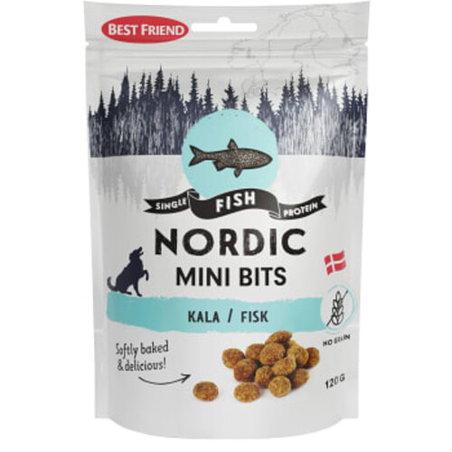 Hundsnacks Nordic Mini Bits Fisk 120g Best friend