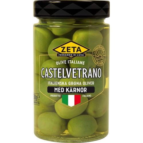 Oliver Castelvetrano med kärnor 300g Zeta