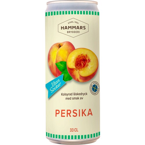 Läsk Persika Utan Socker 330ml Hammars Bryggeri