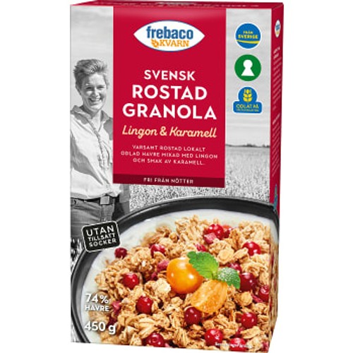 Granola Lingon & Karamell 450g Frebaco