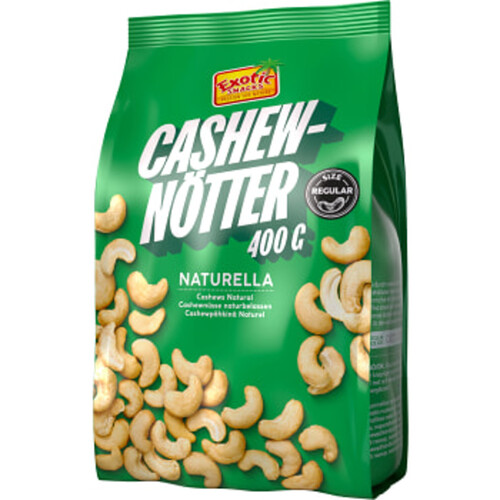 Cashewnötter Naturella 400g Exotic Snacks