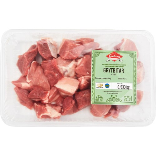 Grytbitar Av Fläsk ca 600g Gudruns