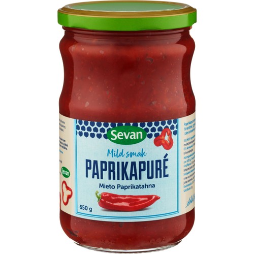 Paprikapuré Mild 650g Sevan