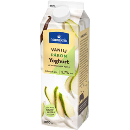 Vaniljyoghurt Päron 2,7% 1000g Norrmejerier