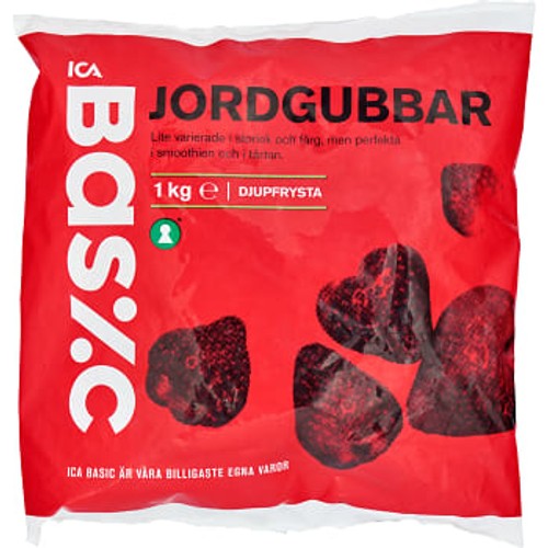 Jordgubbar Fryst 1kg ICA Basic