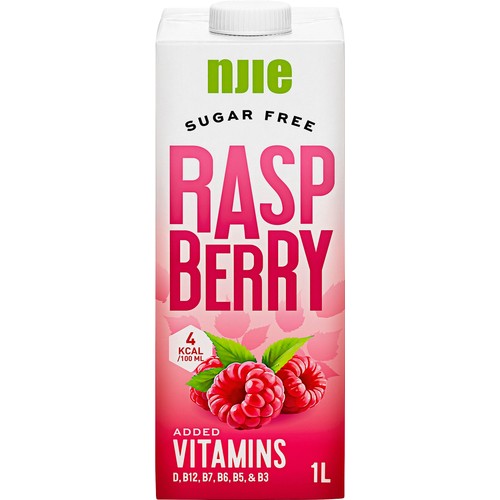 Fruktdryck Raspberry Sockerfri 1l NJIE