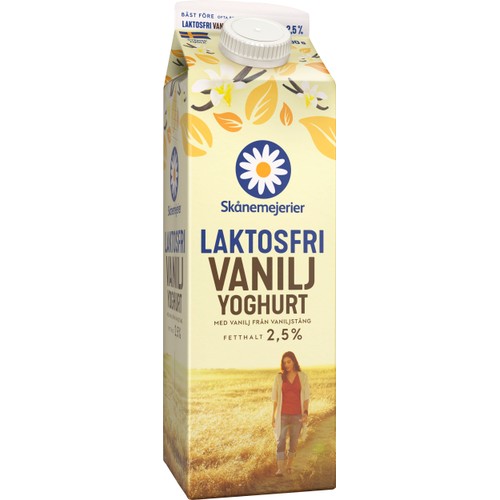 Yoghurt Vanilj Laktosfri 2,5% 1000g Skånemejerier