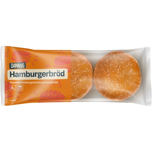 Hamburgerbröd 6-p 300g Liba Bröd
