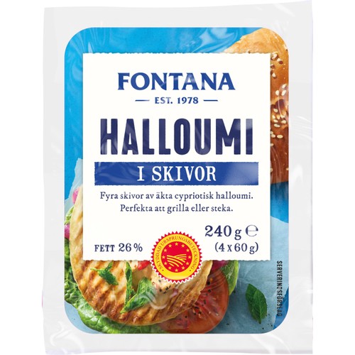 Halloumiburgare 26% 4-p 240g Fontana