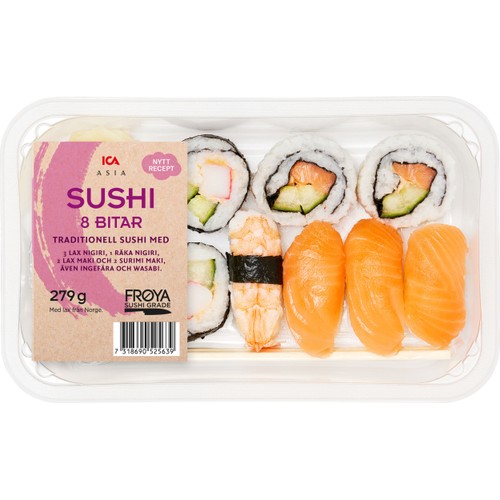 Sushi 8 bitar 279g ICA Asia