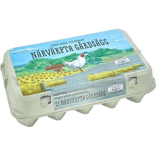 Närvärpta Gårdsägg M/L 15-pack 795g Landsberga Gård