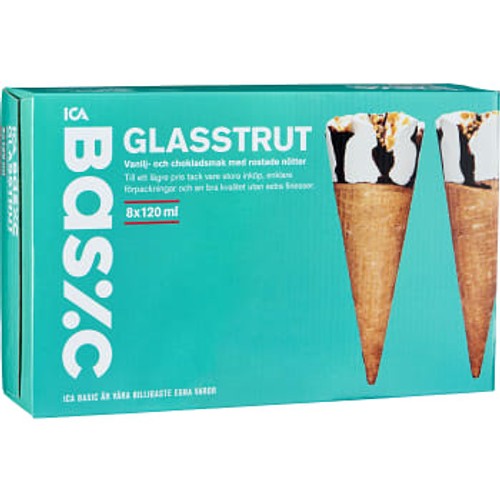 Glasstrut Vanilj 8-p 120ml ICA Basic