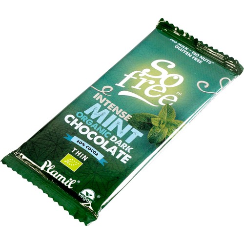 Mörk Choklad Mint Ekologisk 80g Plamil