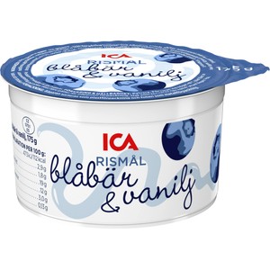 Rismål Blåbär Vanilj 2,9% 175g ICA