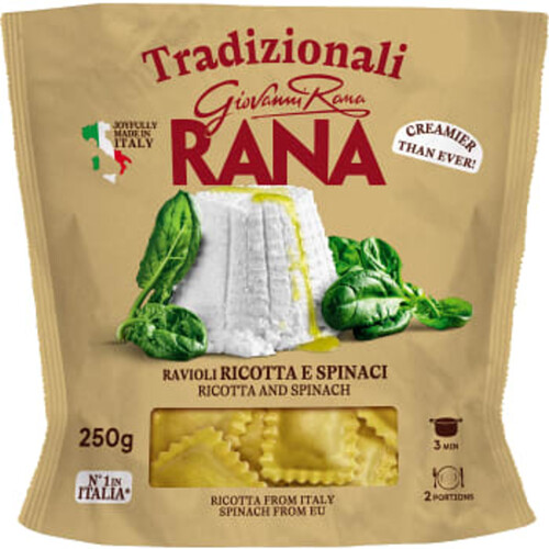 Färsk Pasta Ravioli Ricotta Spenat 250g Rana