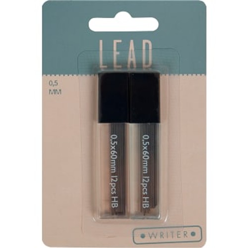Blyertsstift 0,5mm 2st Writer