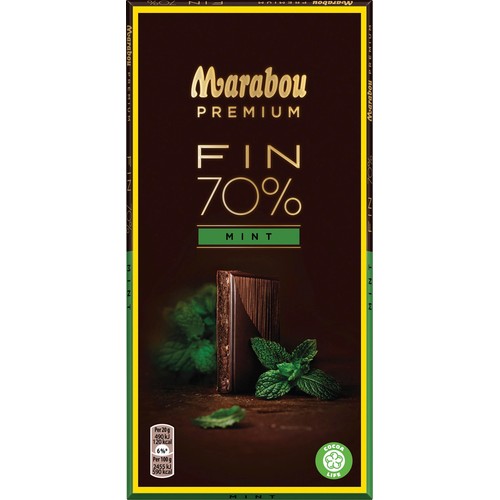 Chokladkaka Premium 70% Cocoa Mint 100g Marabou