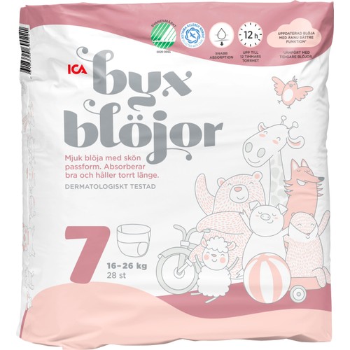 Byxblöjor Strl 7 16-26kg 28-p ICA