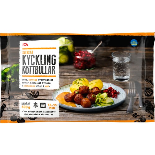 Kycklingköttbullar Fryst 600g ICA