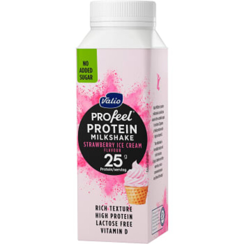 Proteinshake Strawberry Ice cream PROfeel® Laktosfri 1,5% 250ml Valio