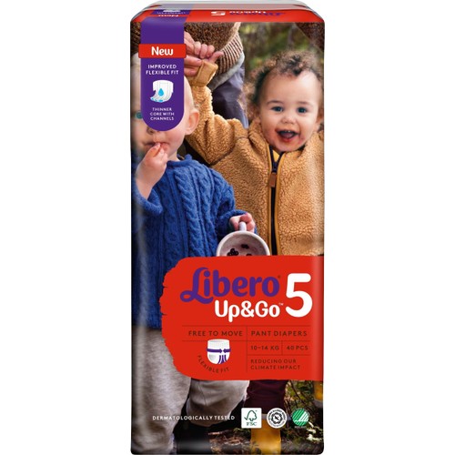 Byxblöjor Up&Go Strl 5 10-14kg 40-p Miljömärkt Libero