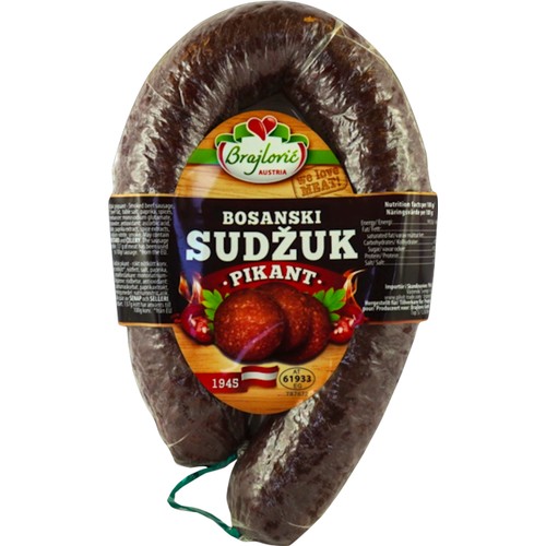 Påläggskorv Sudjuk Stark 400g Brajlovic