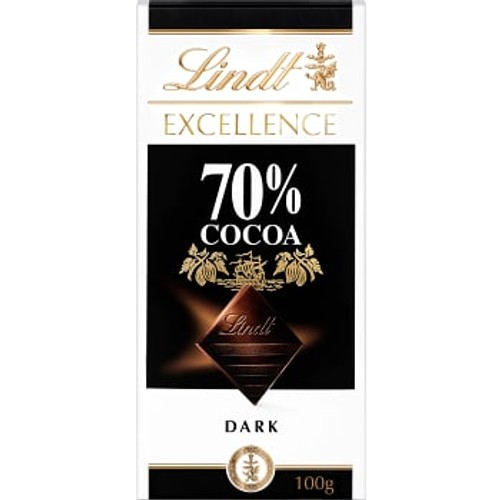Chokladkaka EXCELLENCE 70% Kakao Mörk Choklad 100g Lindt