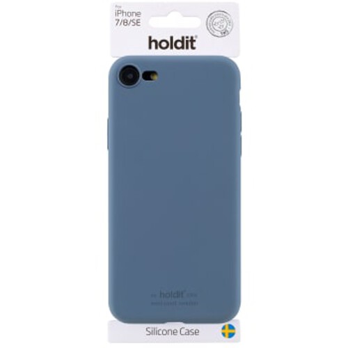Mobilskal Sillikon iPhone 7/8/SE Blå 1-p Holdit