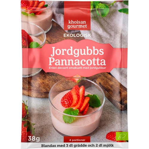 Jordgubbspannacotta Pulvermix 38g Khoisan Gourmet