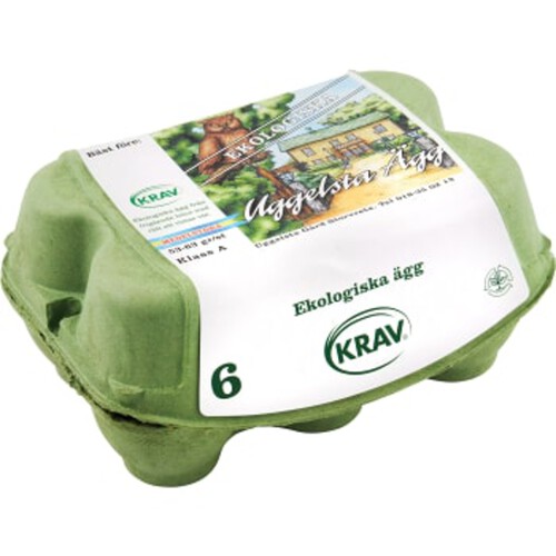 Ägg M Frigående 6-p KRAV Uggelsta Ägg