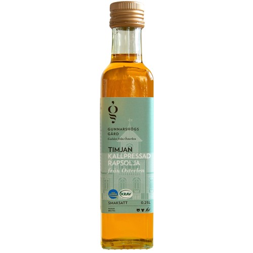 Kallpressad Rapsolja Timjan KRAV 250ml Gunnarshögs Gård