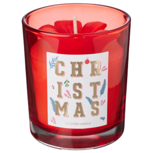 Xmas candle Leo, red