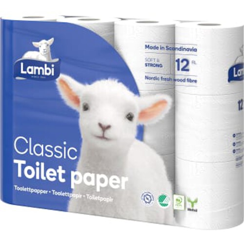 Toalettpapper Classic 12-p Lambi