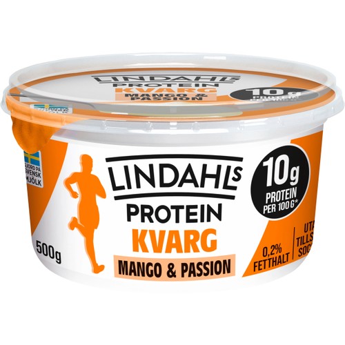 Kvarg Mango & Passionsfrukt 0,2% 500g Lindahls