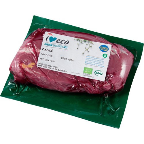 Oxfilé Frystinad i bit ca 950g KRAV ICA I love eco