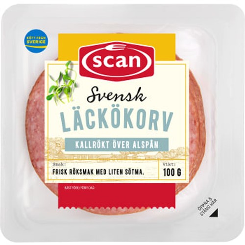 Läckökorv skivad 100g Scan