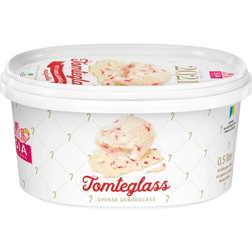 Tomteglass Chokladbräck med polka 500ml Sia Glass