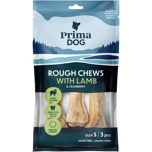 Tuggpinnar Rough Chews Lamm 3-p Prima Dog