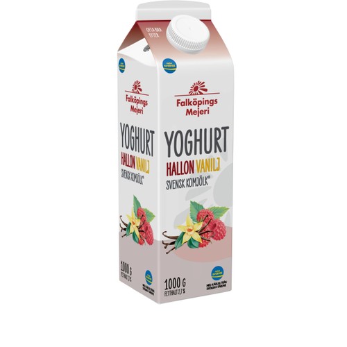 Yoghurt Hallon Vanilj 1000g Falköpings Mejeri