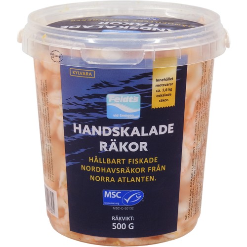 Handskalade Räkor 500g Feldt's