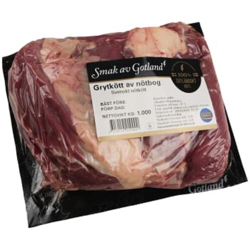 Grytkött av nötbog ca 1kg Smak av Gotland