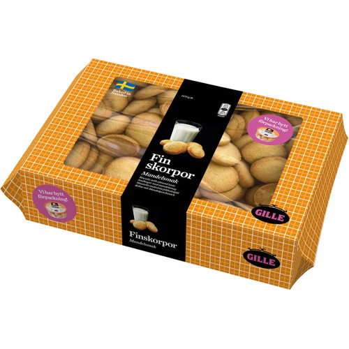 Finskorpor med mandel 600 g Gille