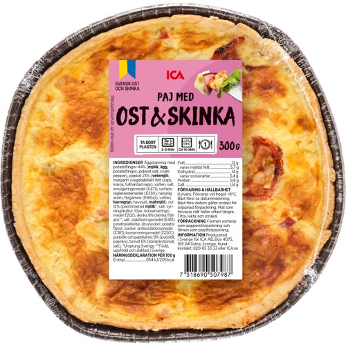 Paj Ost och Skinka 300g ICA