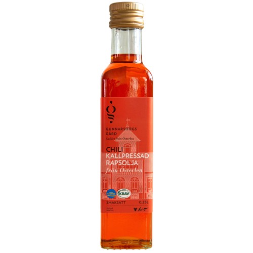 Kallpressad Rapsolja Chili KRAV 250ml Gunnarshögs Gård
