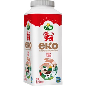 Standardmjölk 3,0% Ekologisk 3dl Arla Ko