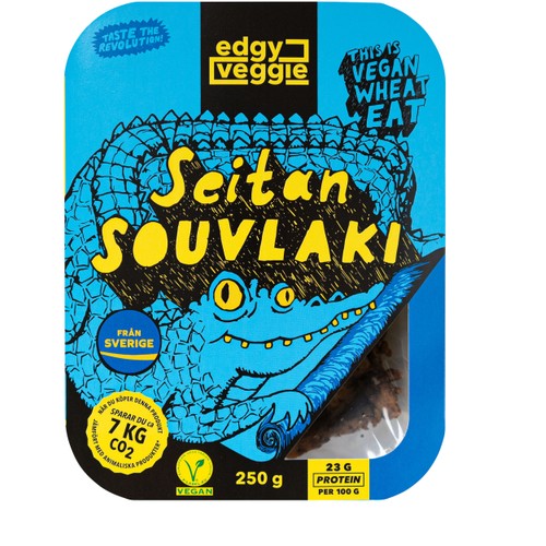 Pulled seitan souvlaki 250g Edgy Veggie